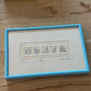 Framed Limited Edition Print 392/570 of Shells by B. Morrison 1987